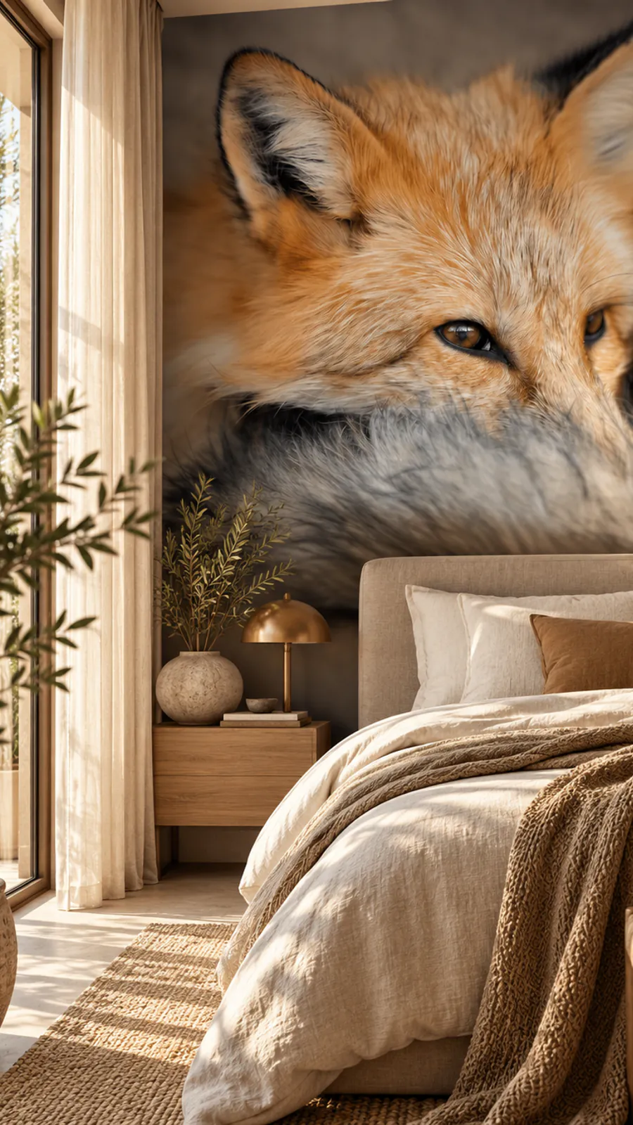 Red fox portrait wall mural, 133417674