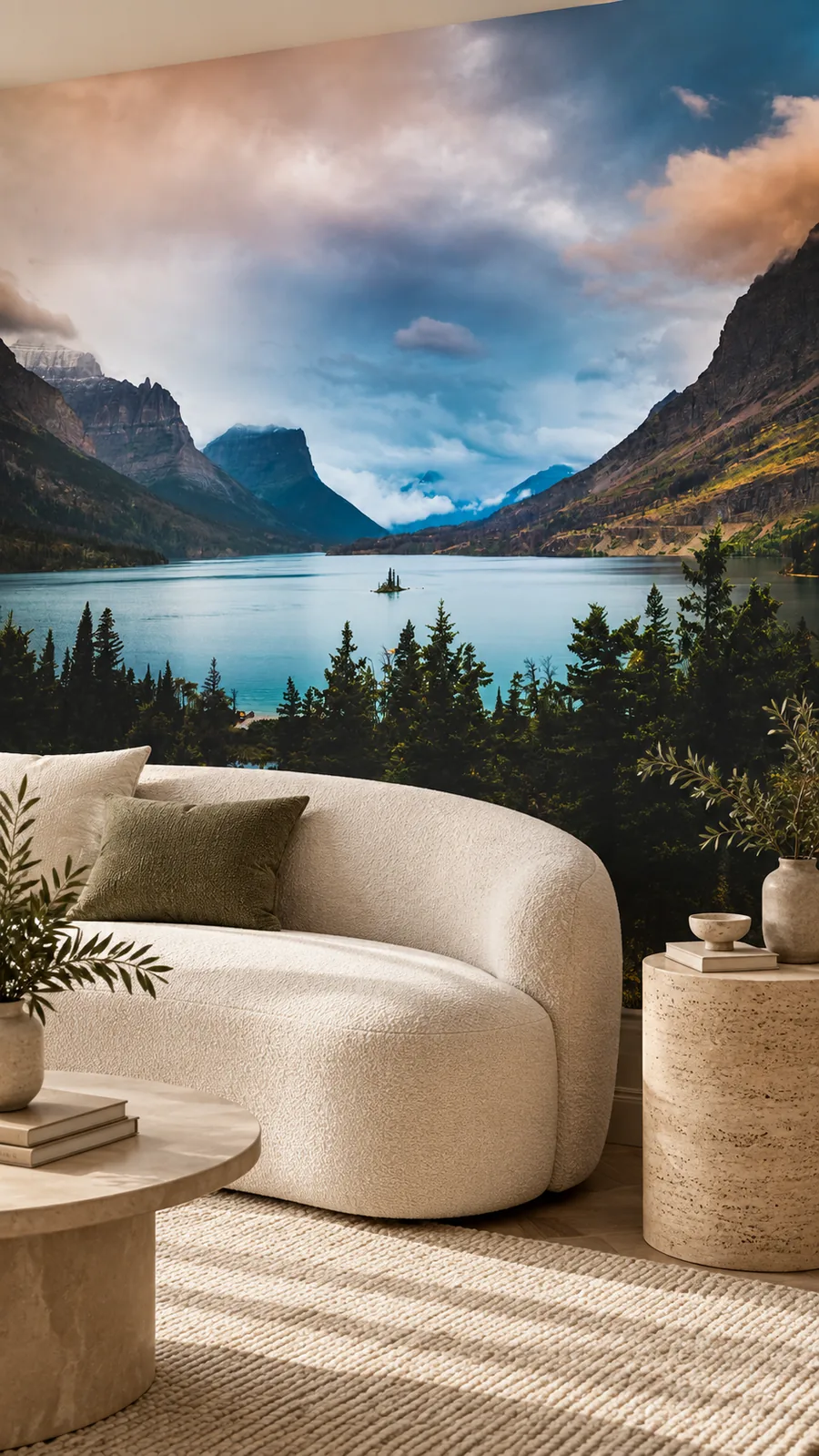 Glacier National Park lake and mountains