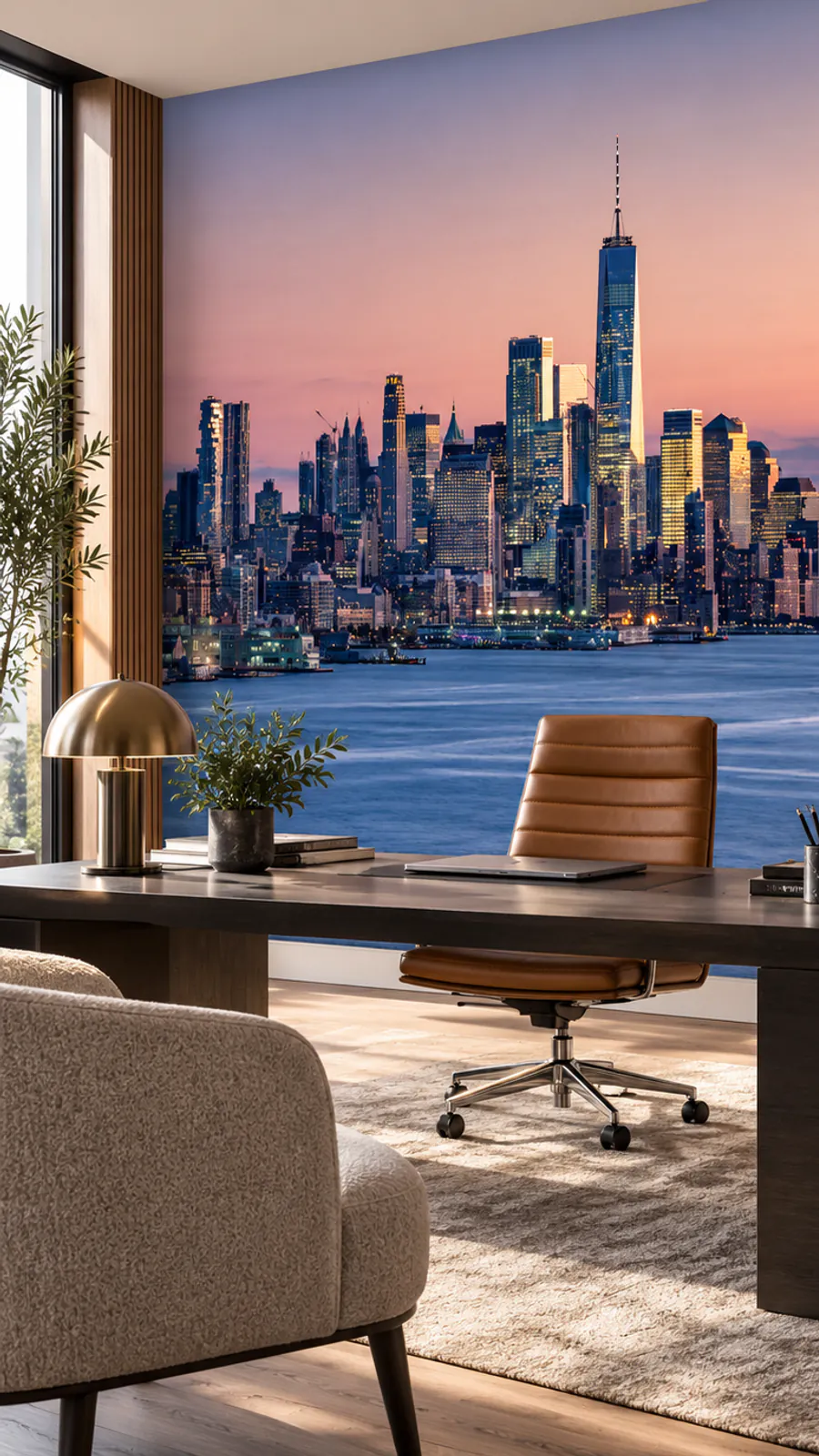 Murale du One World Trade Center et de la skyline de Manhattan, image no 290047994