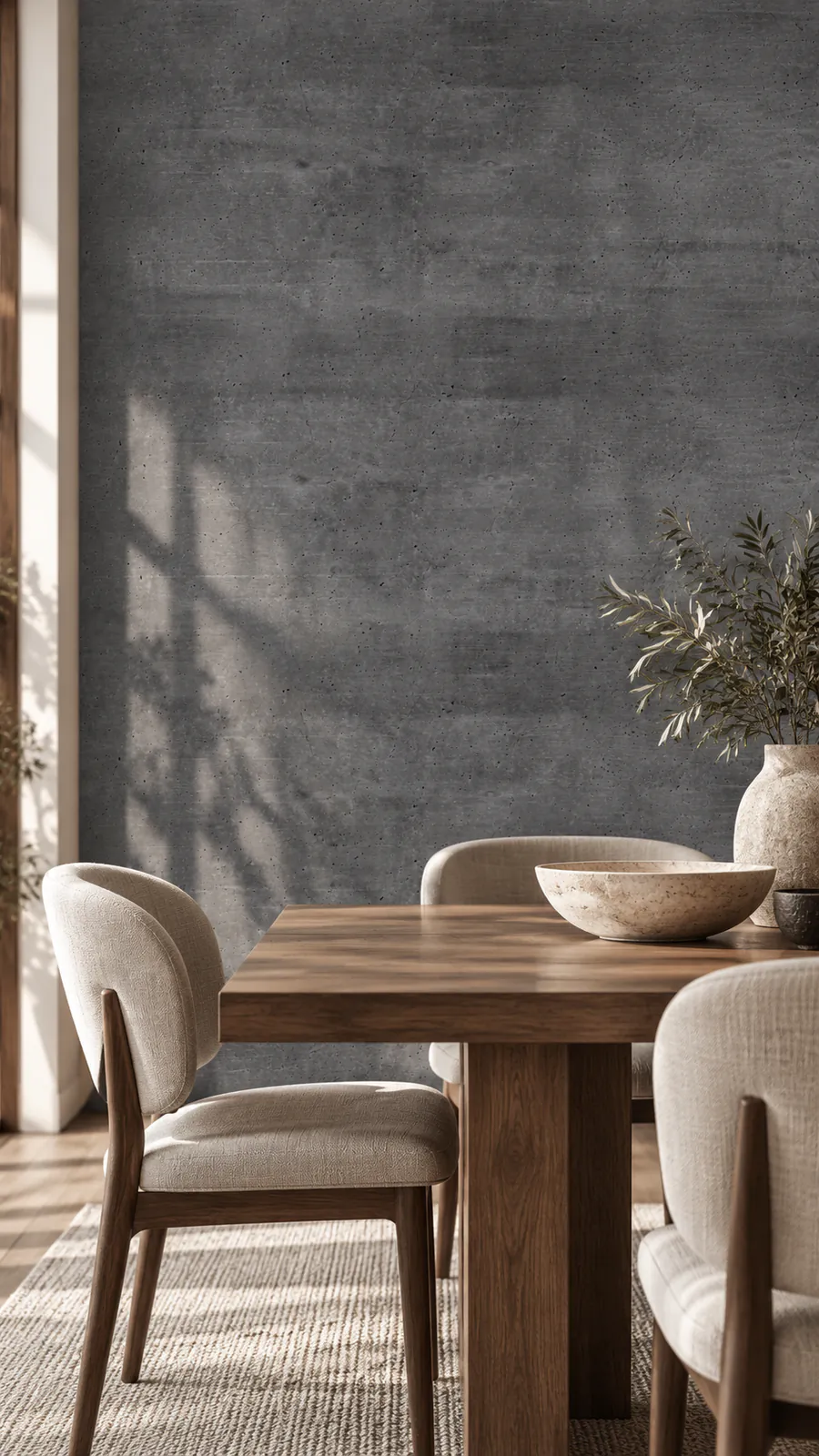 Concrete-effect wall mural 183012129 — dark beige