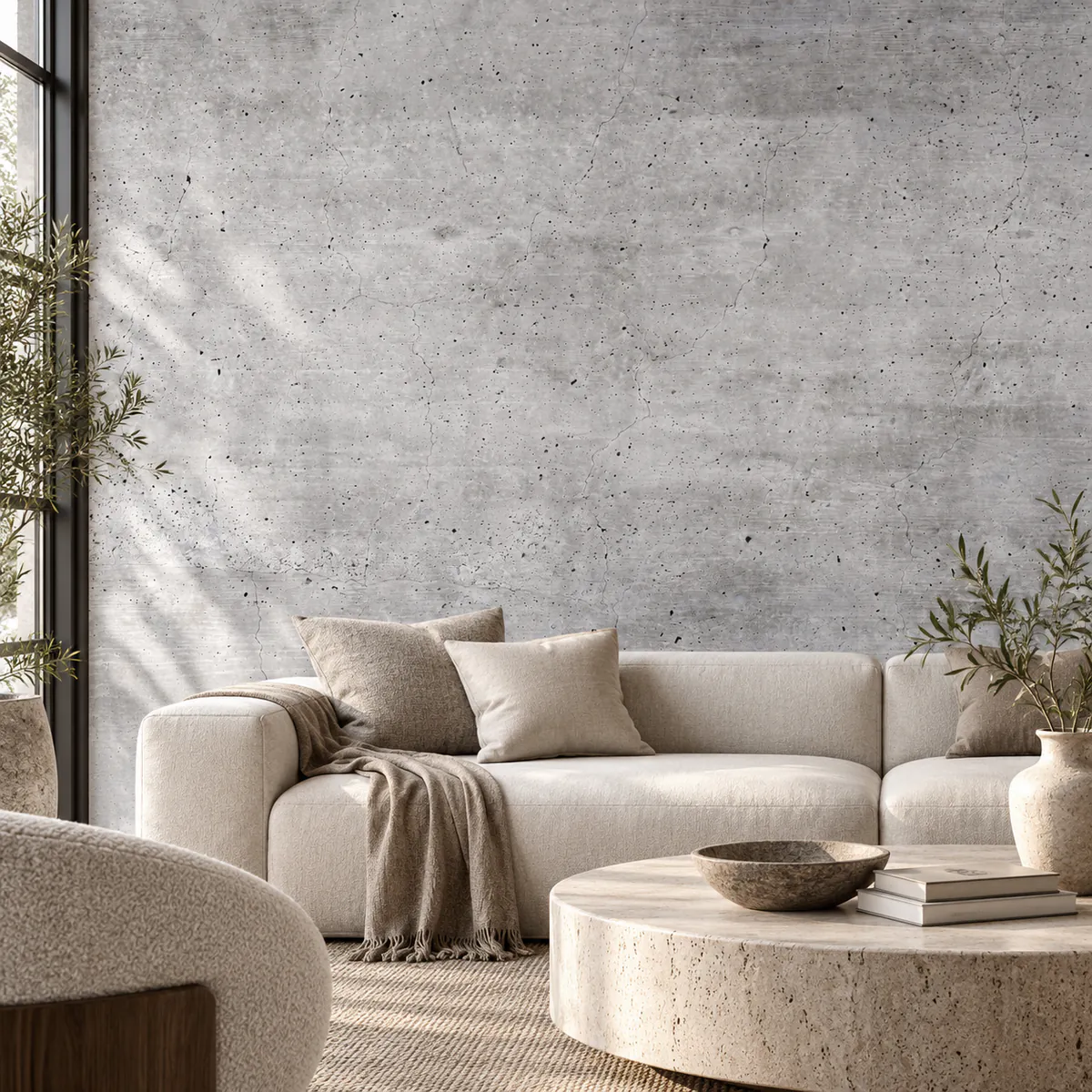 Concrete-effect wall mural 183012129 — dark tone