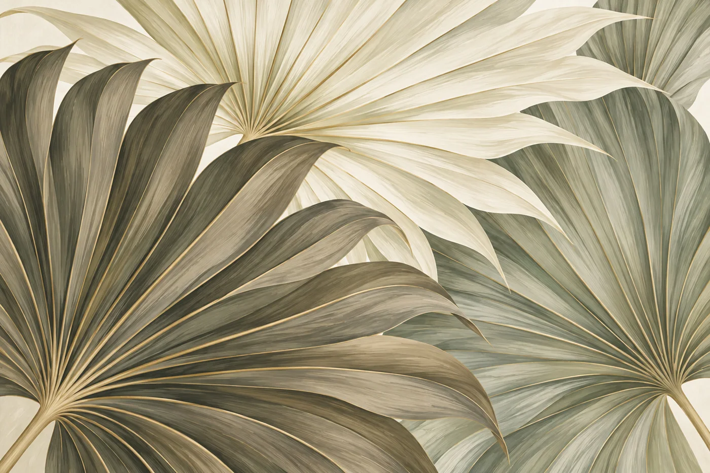 Champagne and Linen Palms