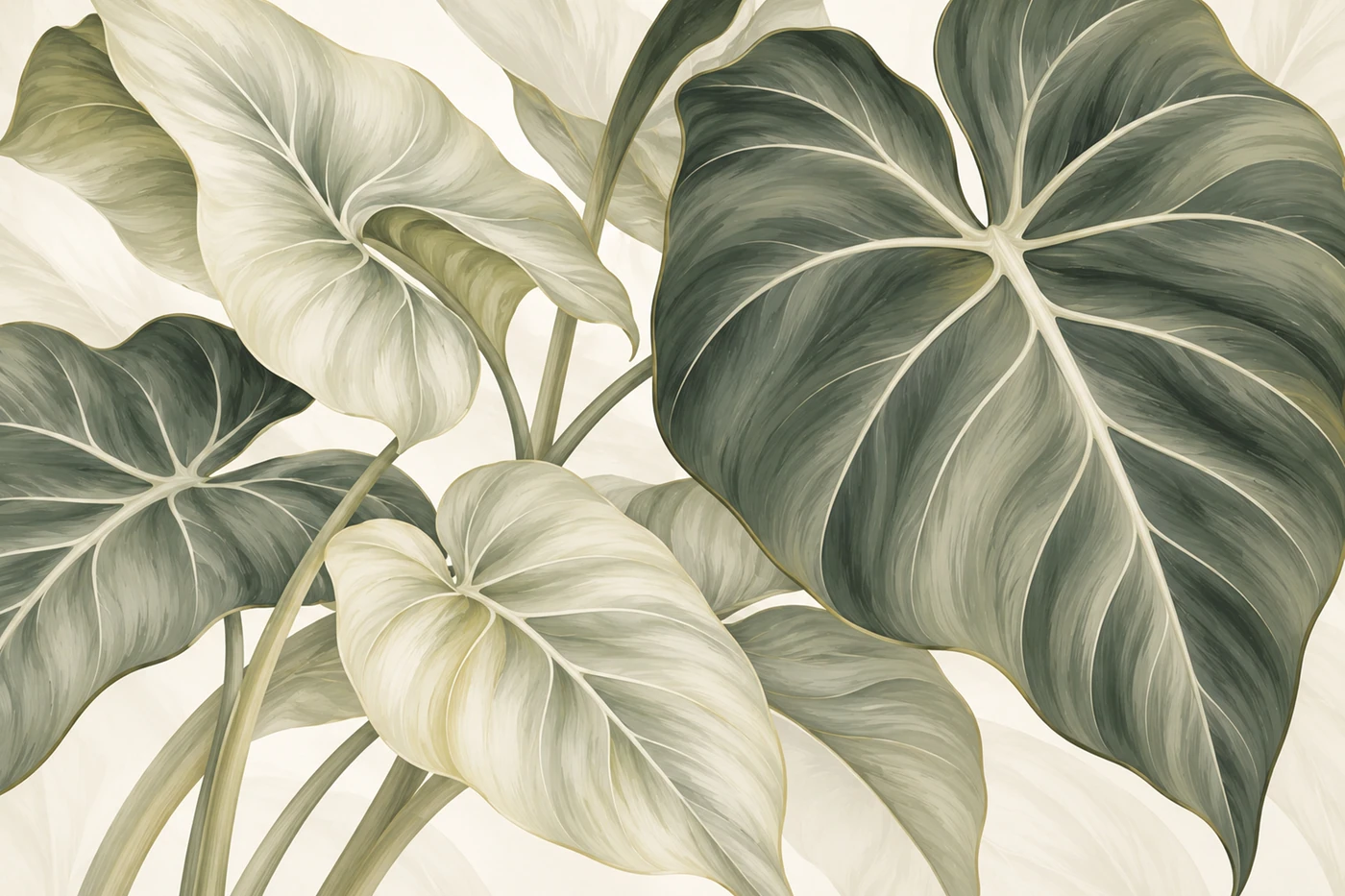 Silver Green Alocasia