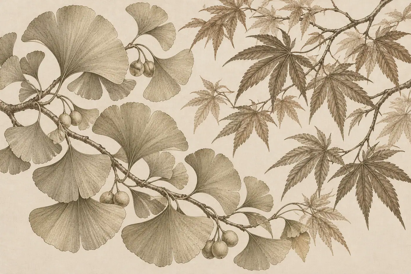 Ginkgo and Maple