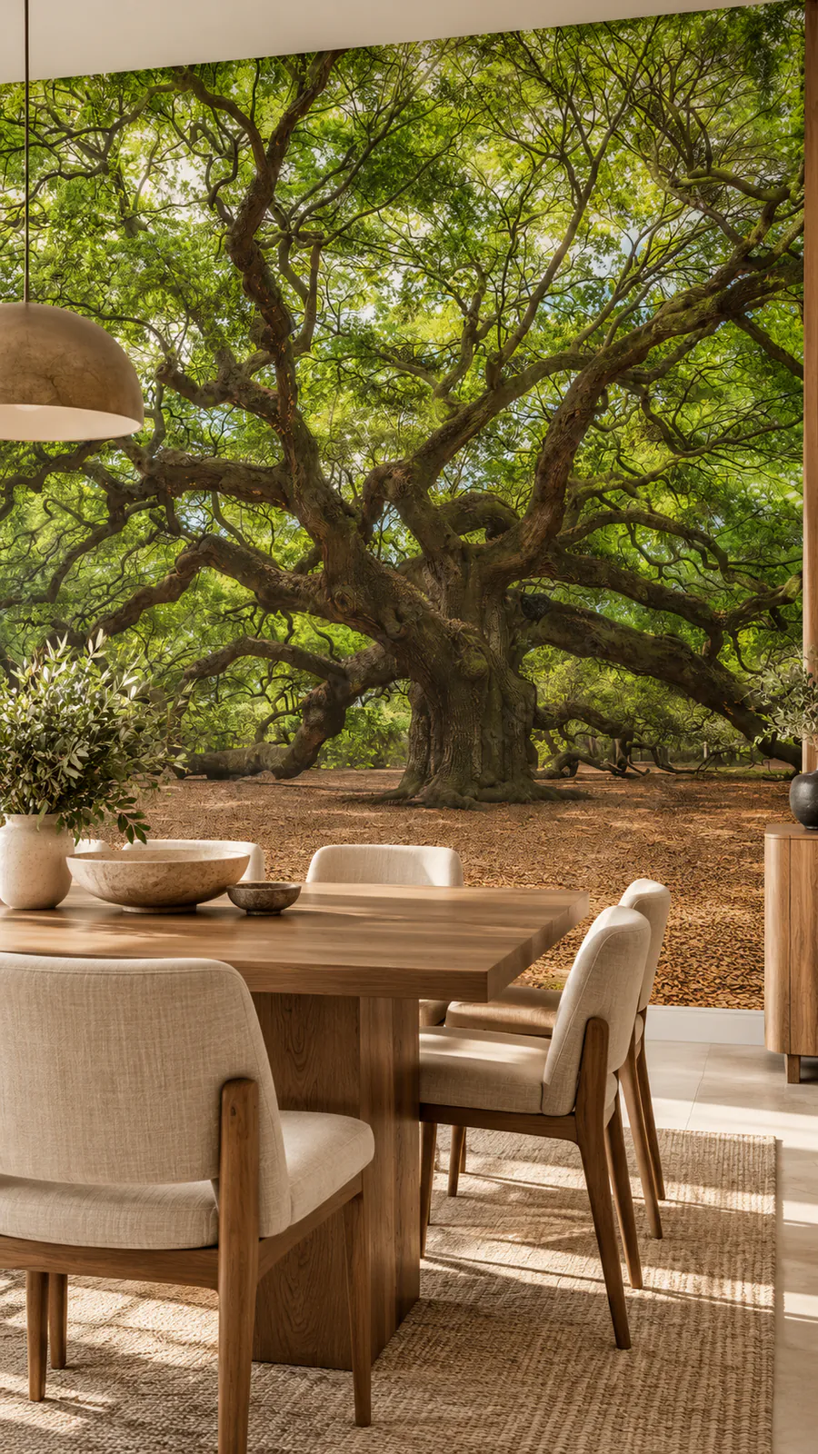 Murale — Chêne ancien Angel Oak aux branches étalées