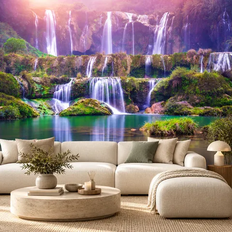 Jiulong waterfalls in Luoping, China wall mural, 140924536