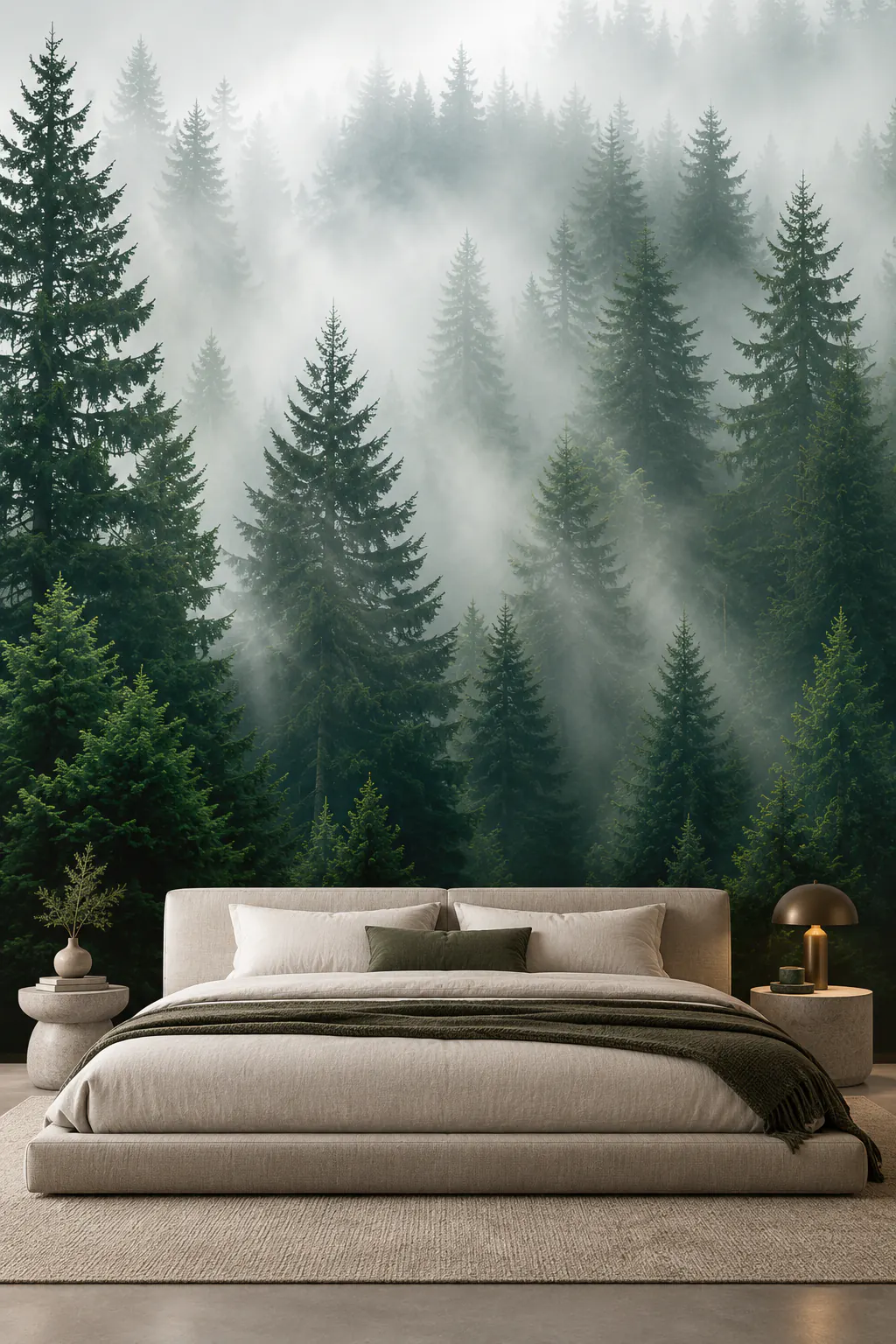 Murale de forÃªt brumeuse, image no 566602132