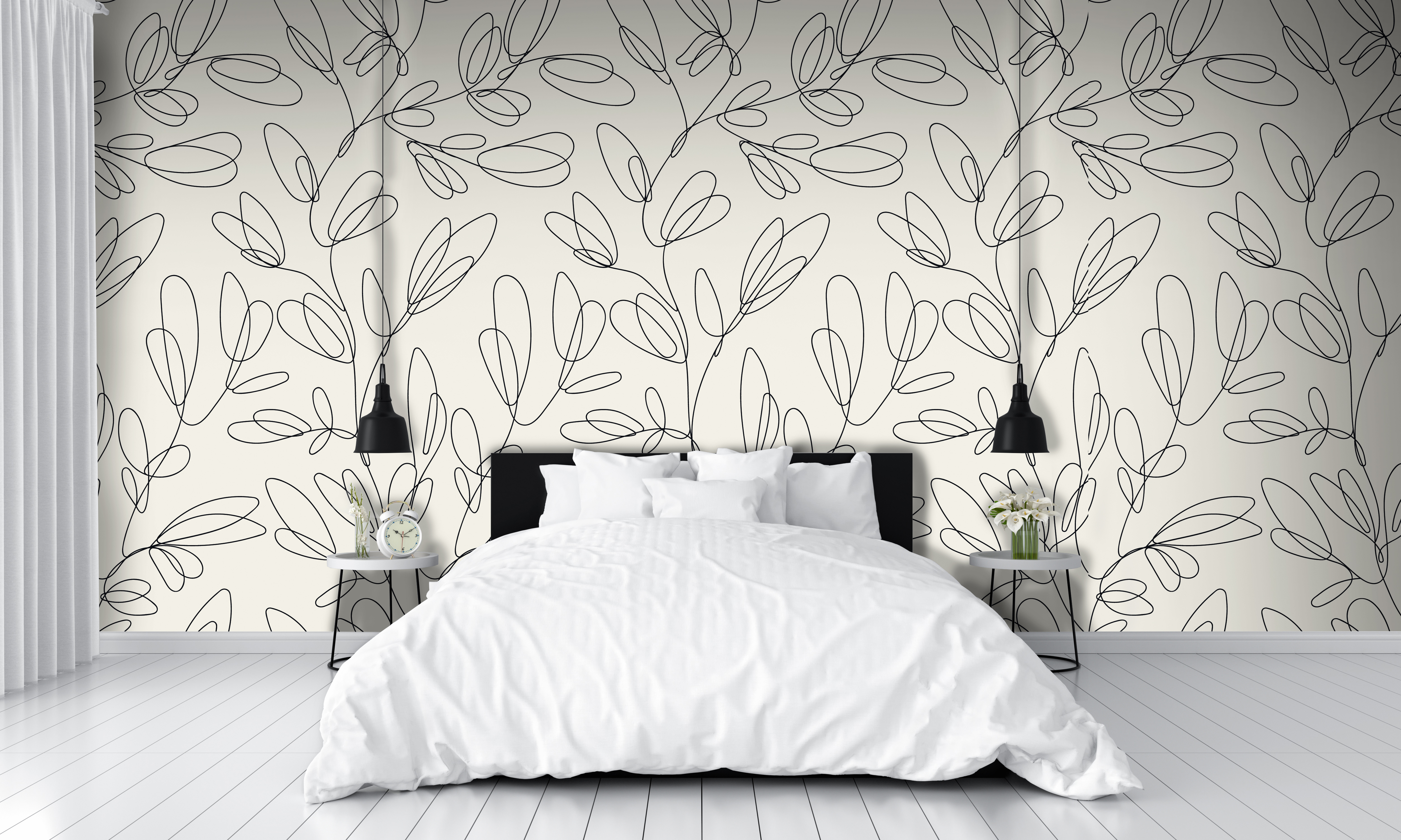 tapisserie motif végétal