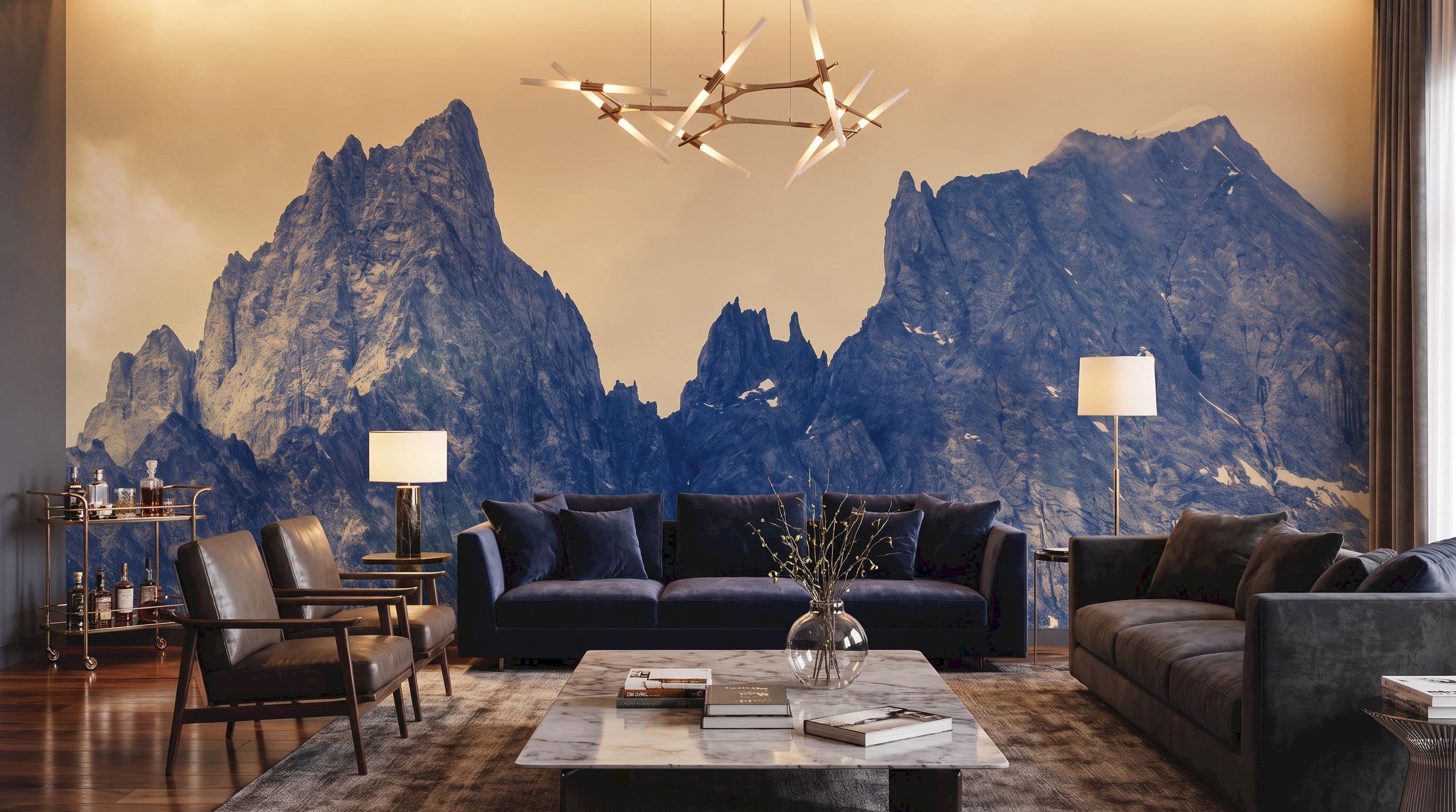 Rocky mountain peaks mural 99798552 in a living room