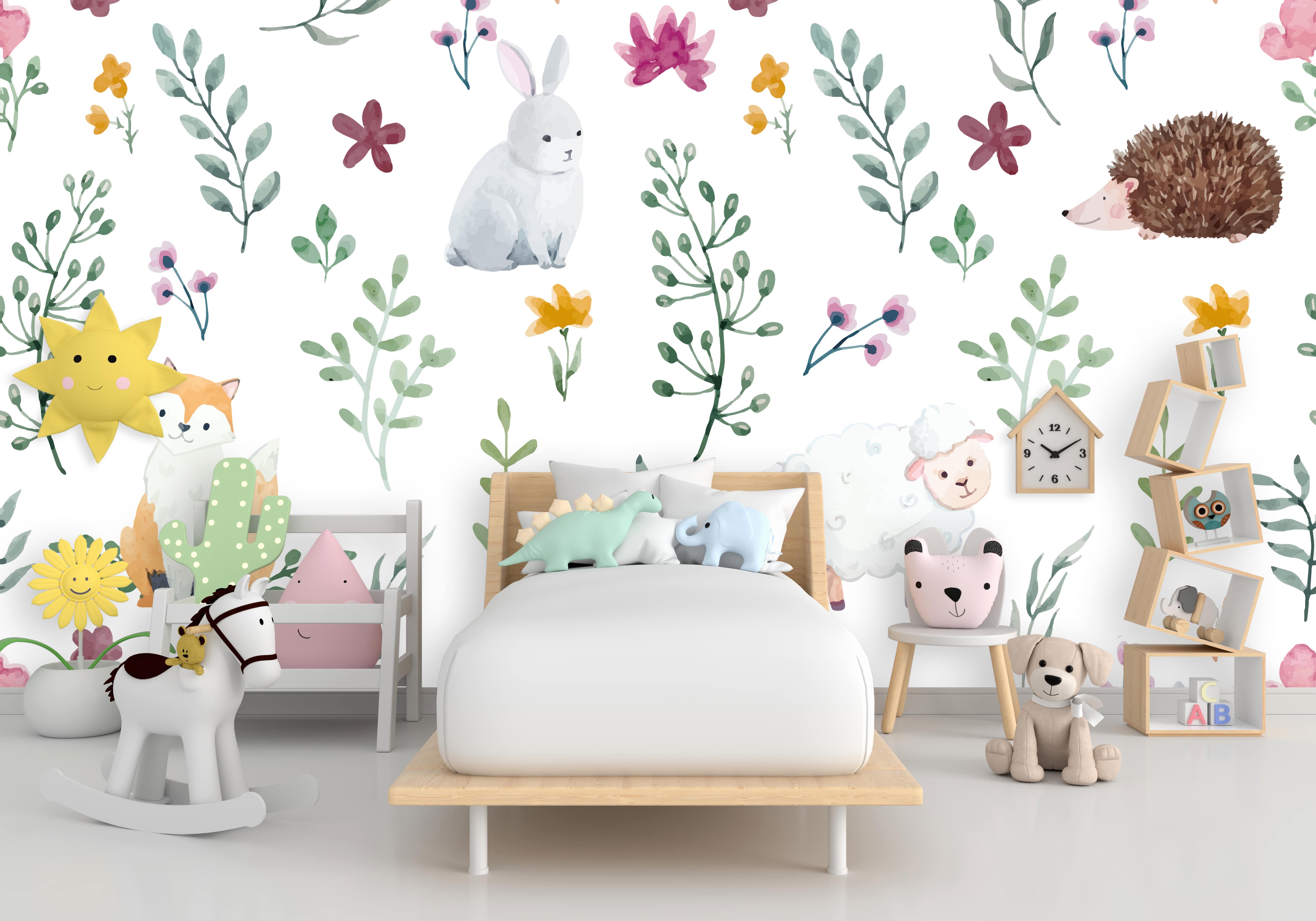 12 idées de papier peint pour chambre de bébé | Muraledesign.com, image size:5000x3500