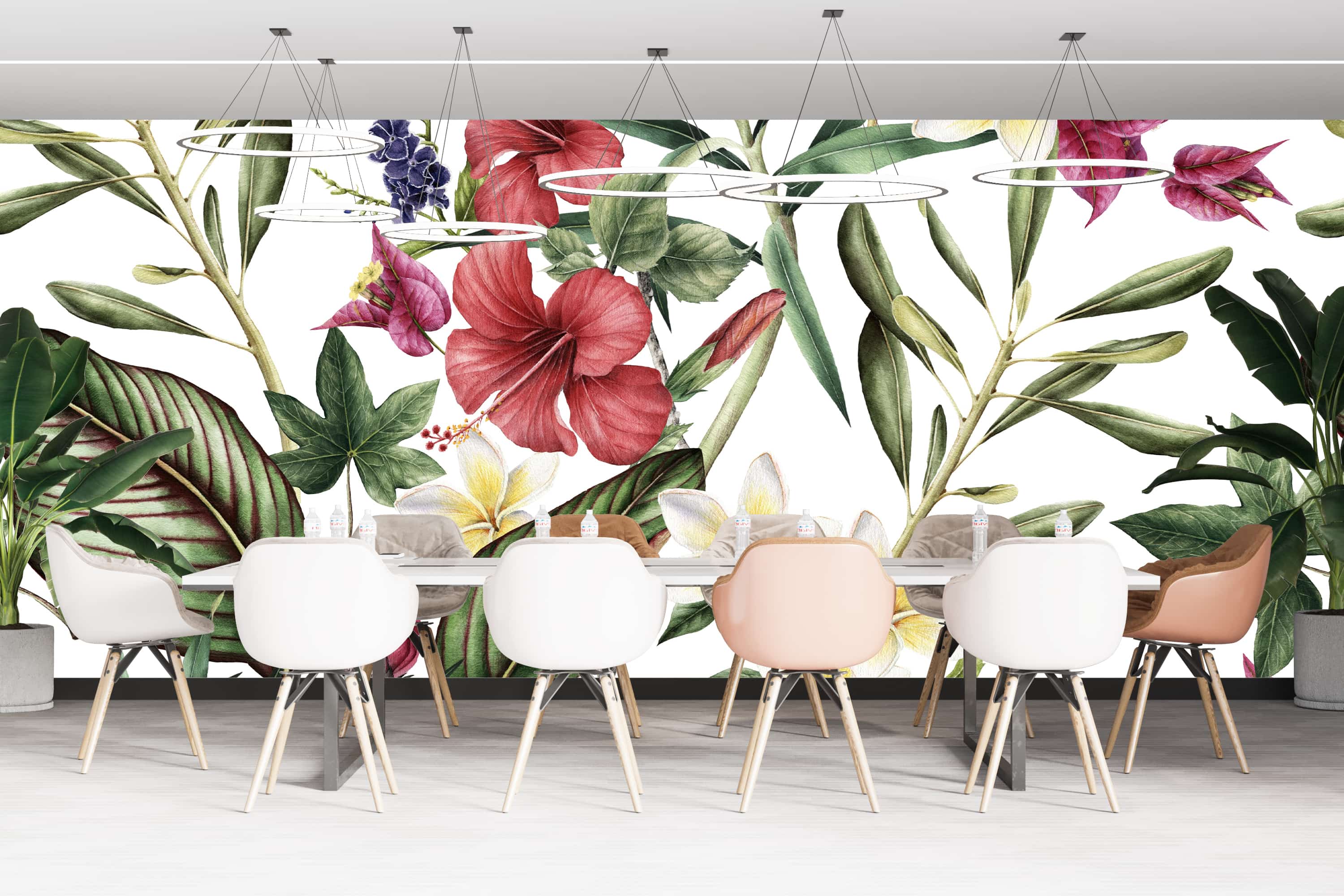 papier peint cuisine fleur
