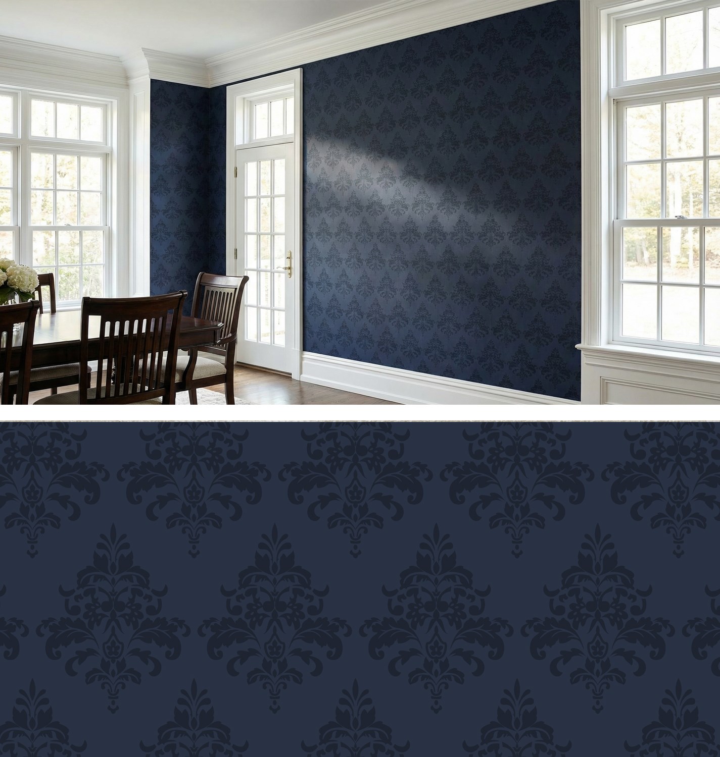 Damask bleu - SKU 2026-02