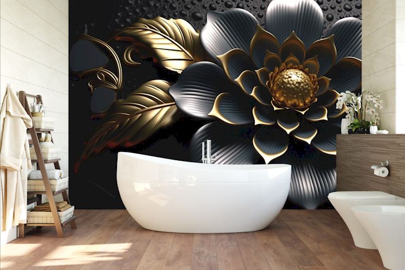 Fleurs dorées — modèle 3