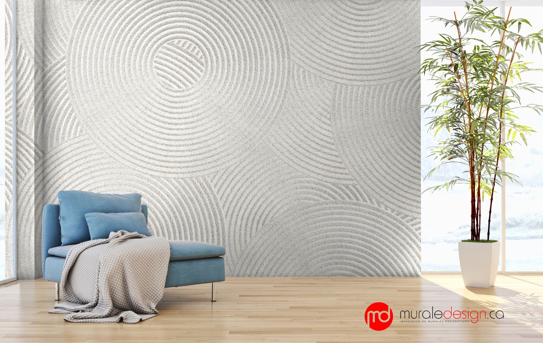 Murale motif zen