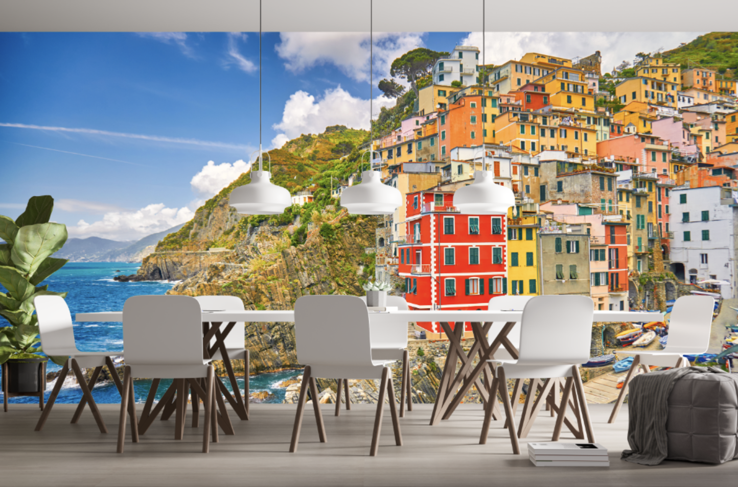 Tapisserie murale ville italienne